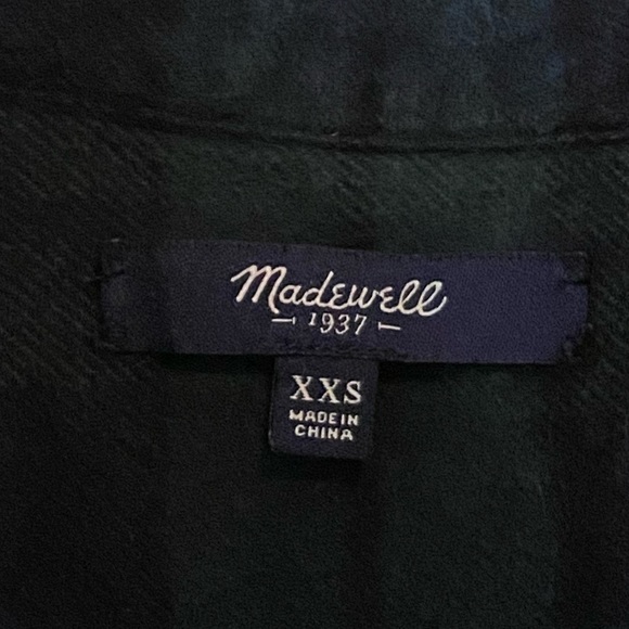 Green + Blue Plaid Button down - Picture 3 of 4